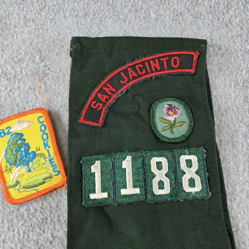 Vintage Girl Scouts U.S.A. Bundle Girls One Size‎ Multicolor Scarf Patchwork